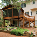 backyard design under deck