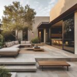 backyard design concrete