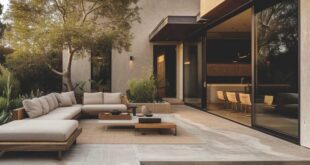 backyard design concrete