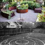 backyard design with vegetable garden