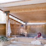 backyard design hot tub