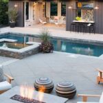 backyard design pool house