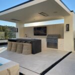 backyard design outdoor kitchen