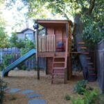 backyard design with playset