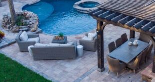 backyard patio designs with pool