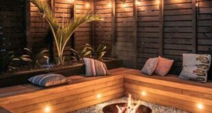 backyard design with fire pit