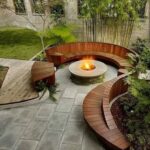 backyard design with fire pit