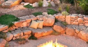 backyard design hot tub fire pit