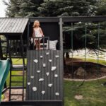 backyard design with playset