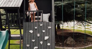 backyard design with playset