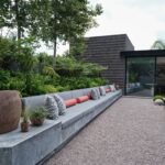 backyard design retaining wall