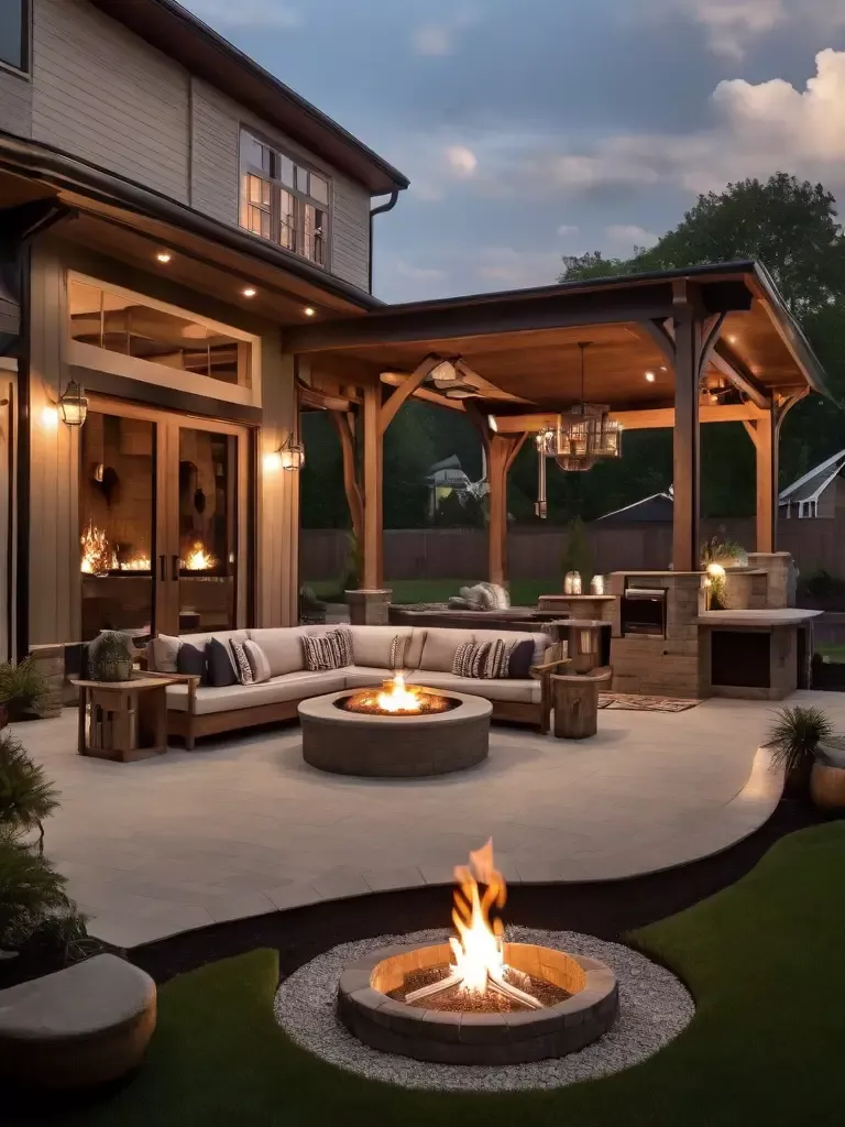 Transform Your Outdoor Space with a
Stunning Backyard Fireplace Design