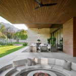 backyard design with fire pit