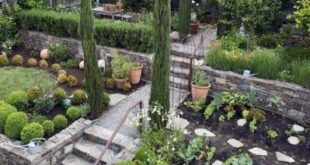 sloped backyard landscaping