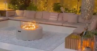 backyard design pool fire pit