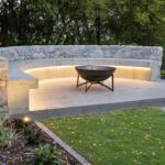 backyard design with fire pit