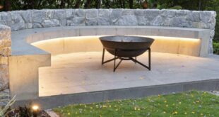 backyard design with fire pit