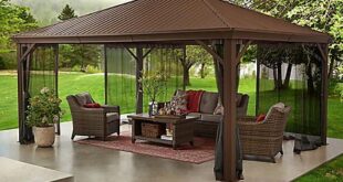 backyard design with gazebo