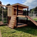 backyard design with playset