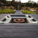 backyard design with fire pit