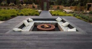 backyard design with fire pit