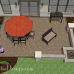 Large Rectangular Paver Patio Design with Fire Pit – MyPatioDesign.c