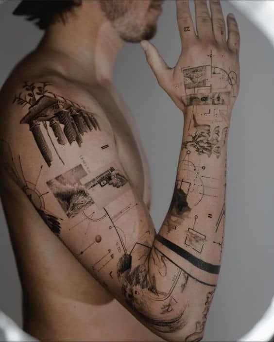 patchwork tattoo ideas