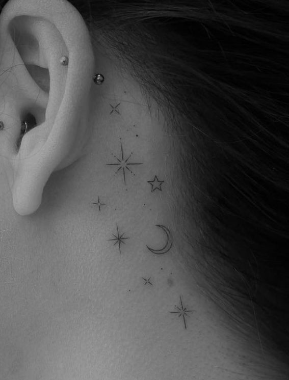 behind the ear tattoo ideas