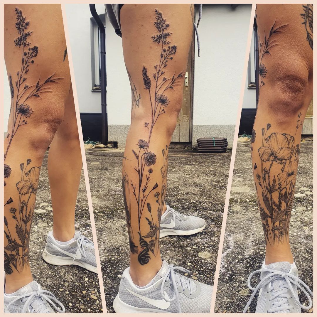 leg tattoos women