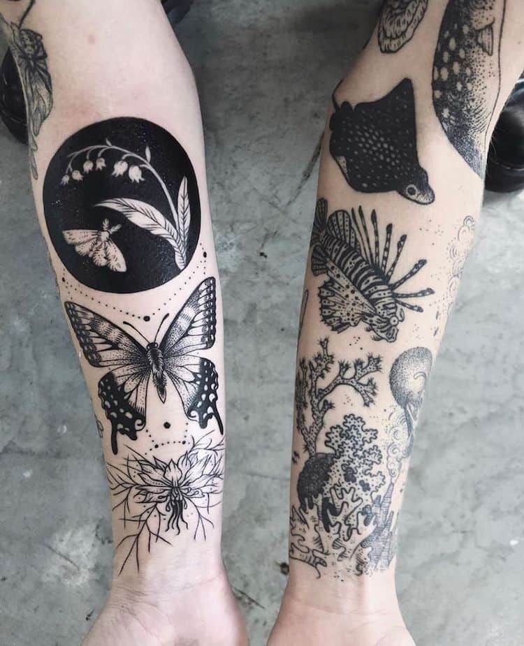 patchwork tattoo ideas