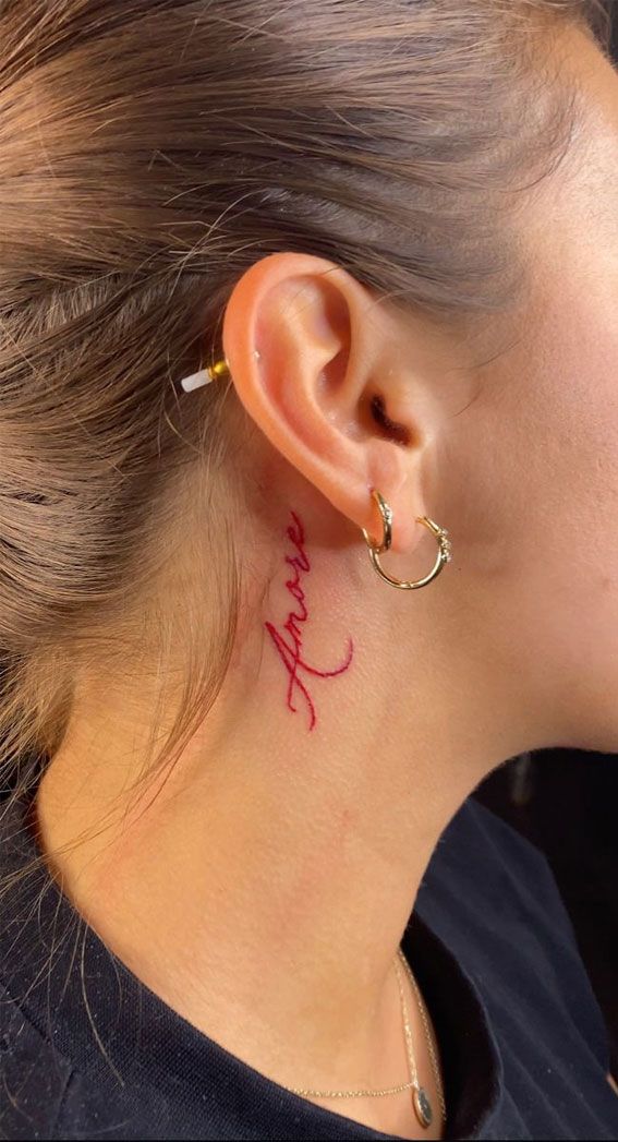 tattoo behind ear