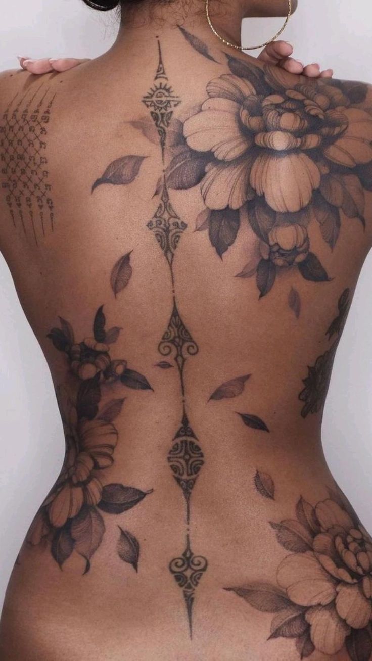 back tattoo women