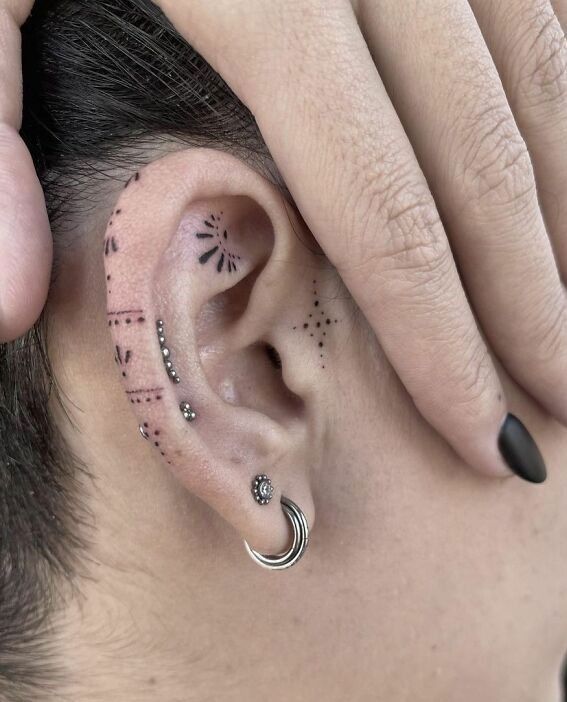 tattoo behind ear