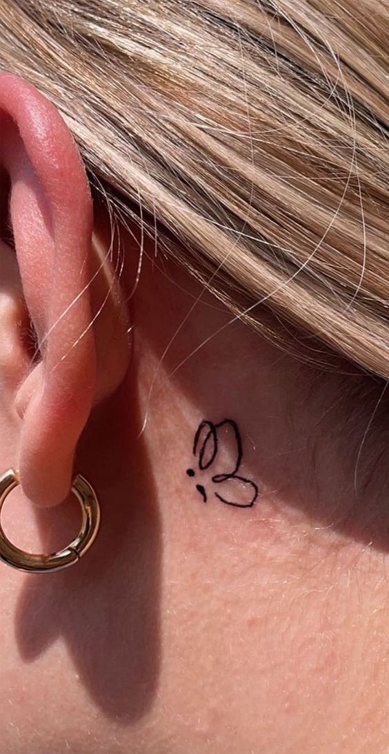 tattoo behind ear