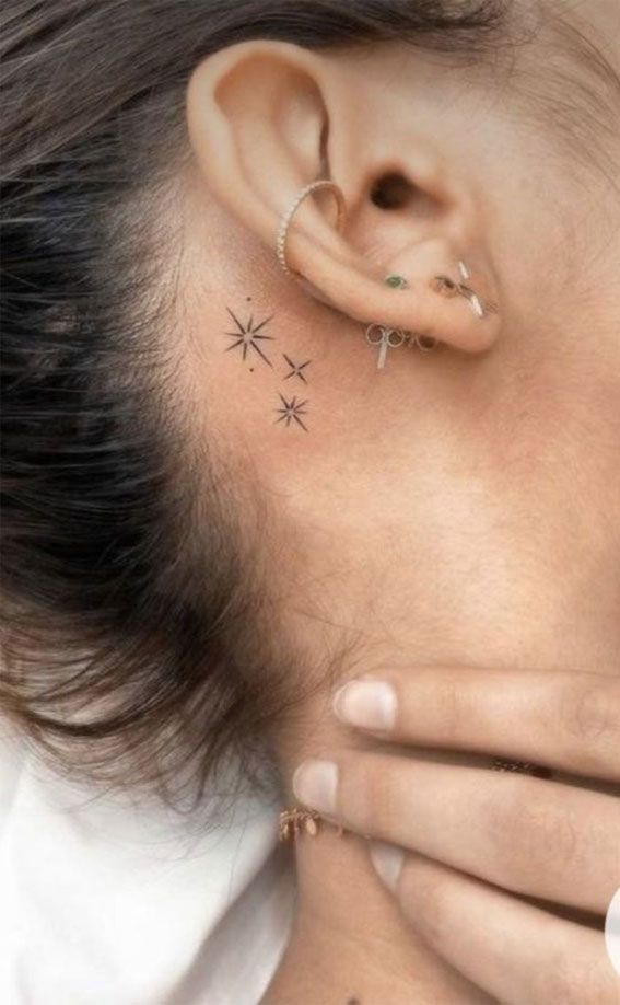 behind the ear tattoo ideas