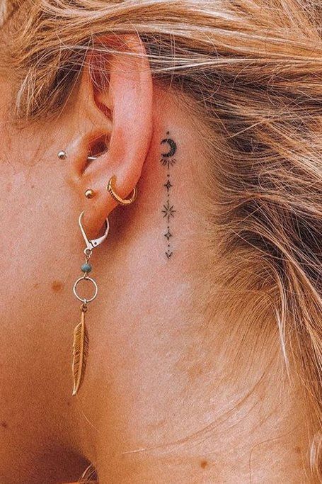 behind the ear tattoo ideas