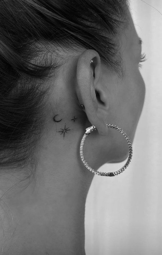 behind the ear tattoo ideas