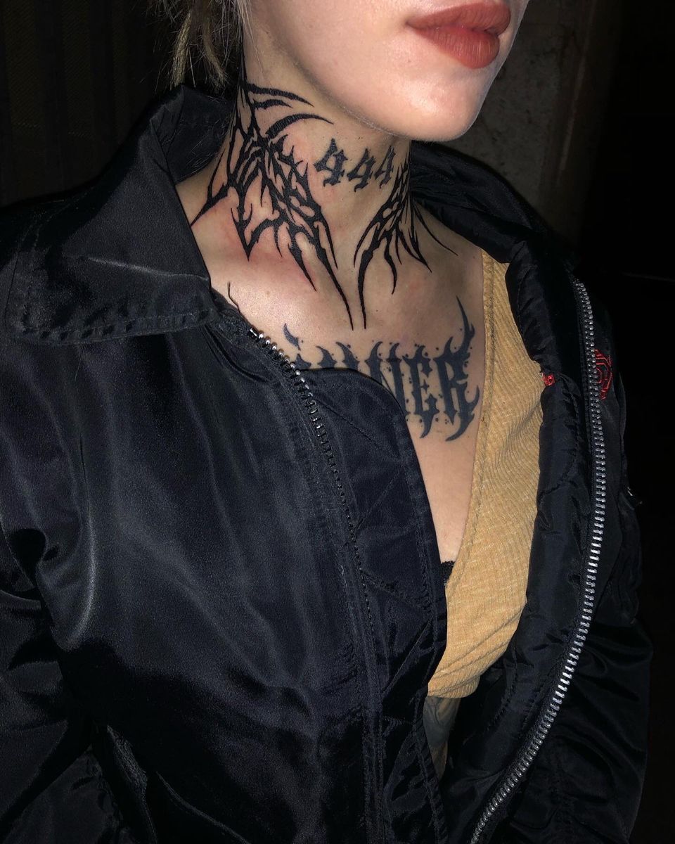 neck tattoo