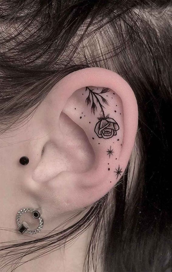 behind the ear tattoo ideas