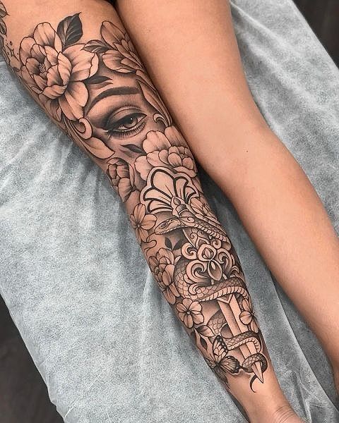 leg tattoos women