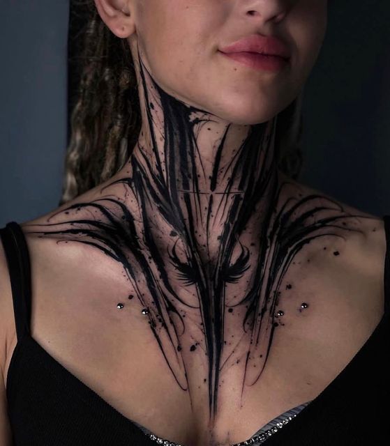 neck tattoos women