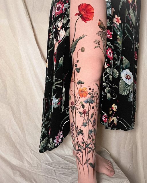 leg tattoos women