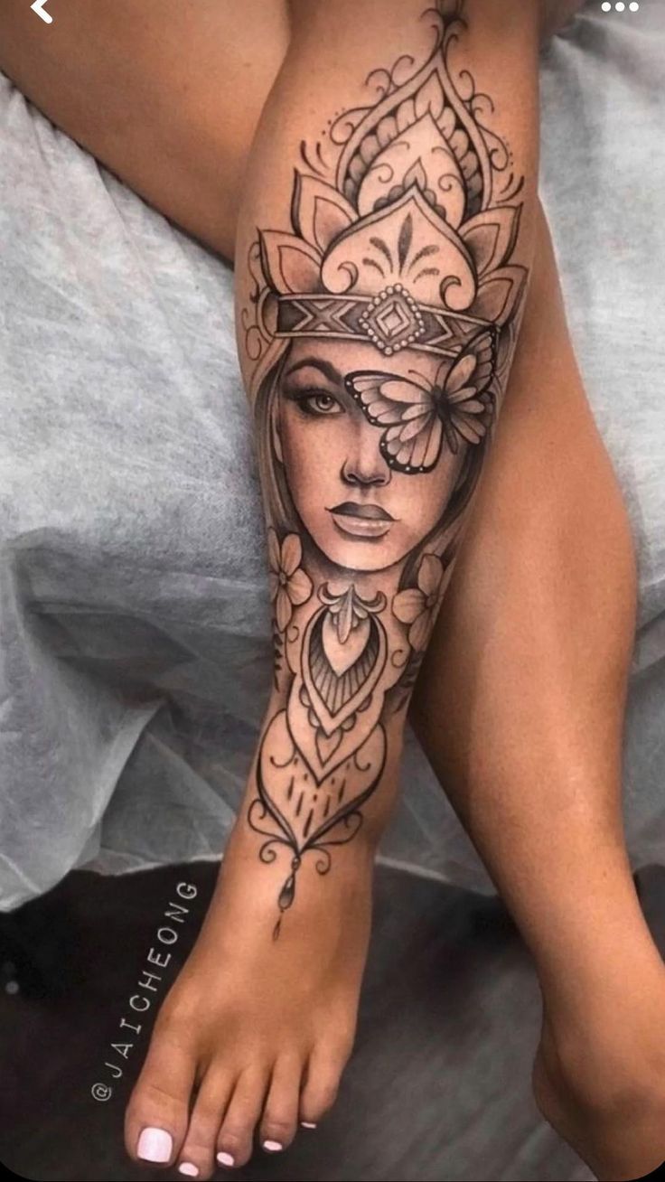 tattoo on leg