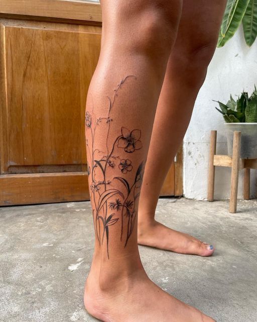 tattoo on leg