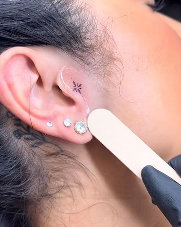 tattoo behind ear