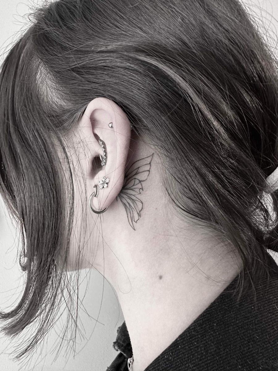 tattoo behind ear