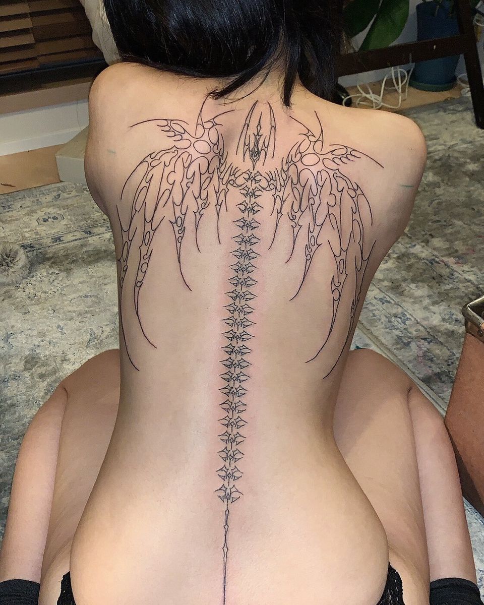 spine tattoos