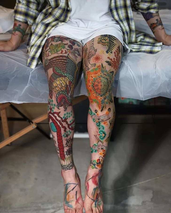 tattoo leg