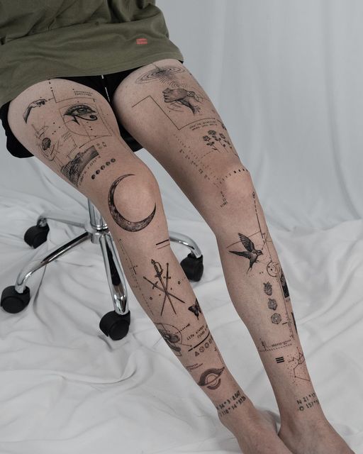 Unveiling the Beauty of Tattooed Legs: A Bold Statement of Personal Style