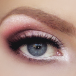 makeup, eyes, and pink image
